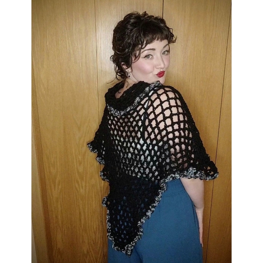 Collared Ruffle Shawl - image 2